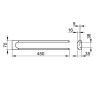 Полотенцедержатель Keuco MOLL двойной неповоротный 45 см Черный титан матовый / 12718350000