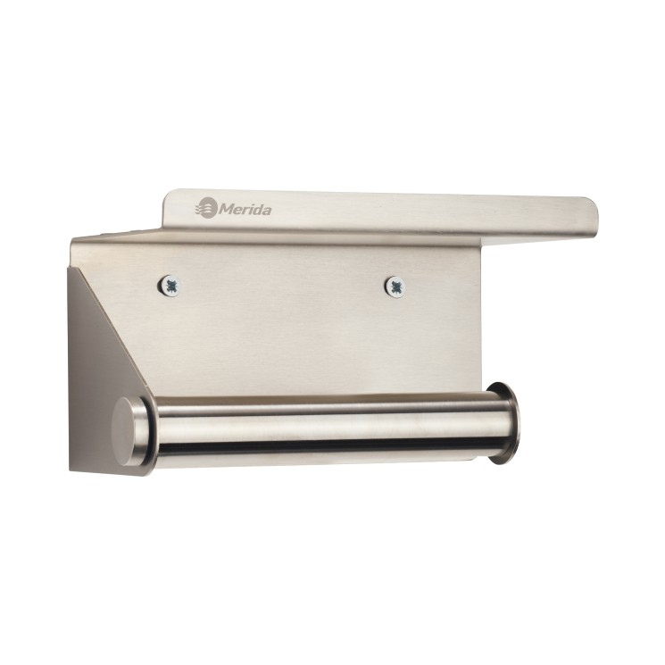 Держатель бытовой туалетной бумаги с полкой "MERIDA STELLA R" Стальной антифингер / U3AS.R
