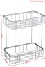 Полочка двухъярусная Geralis решетка из латуни 245х140х290 мм / M-107-08