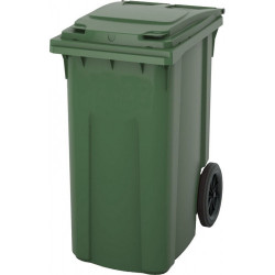 Контейнер для мусора на 2-х колёсах с крышкой 360л зеленый / 9610-25