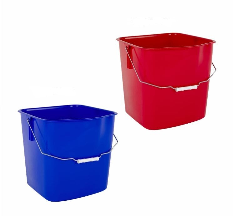 Ведро хозяйственное 25л пластик для уборочной тележки / Красное или Синее на выбор​