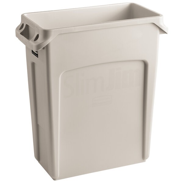 Контейнер для мусора Rubbermaid SlimJim 60 л / Бежевый / 1971259