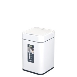 Мусорное ведро сенсорное перезаряжаемое EKO 10 л. сталь, Белое / EK9208 RP-10L-MW