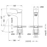 Смеситель для раковины Lemark Linara монолитный хром / LM0406C
