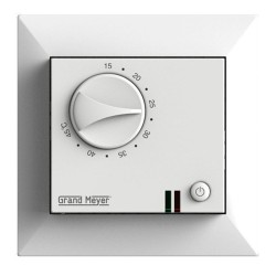 Механический терморегулятор Grand Meyer Mondial Series с индикацией включения нагрева Белый / GM-109