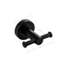 Крючок GFmark двойной металл черный / 82114