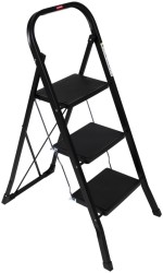 Стремянка стальная Hausmann Shan 3 ступени черная / HM-WK6018F-3A