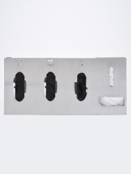 Настенный держатель для перчаток и нарукавников четырехсекционный металл / DU-004