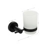 Стакан настенный GFmark металл стекло черный / 82005