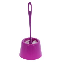 Ёршик туалетный с подставкой эконом 5014 / пластик / фиолетовый