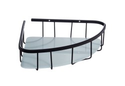 Полочка настенная угловая Geralis решетка из латуни 285х220х60 мм / M-090-04