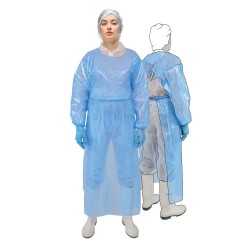 Фартук HACCPER Evatex с рукавами 100 мкм M, L, ХL (10 шт.) Синий