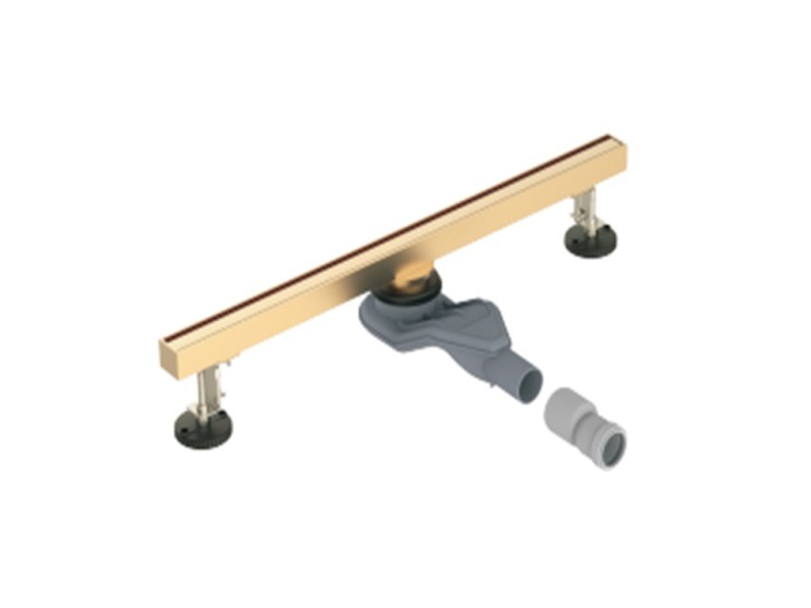 Трап канализационный угловой Diadonna 600х32 мм металл матовое золото / D47-60G